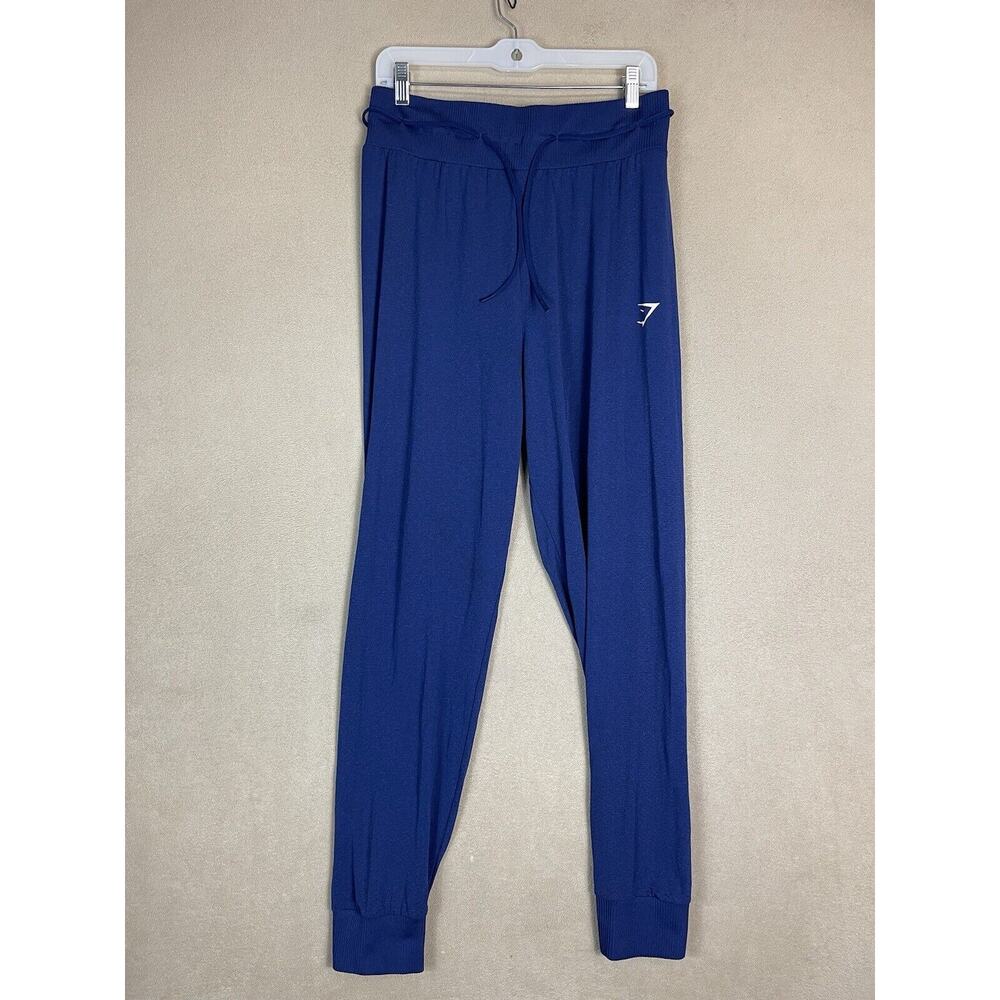 Gymshark Pants Mens Medium Blue Tapered‎ Jogger Sweatpants Workout Gym Adult
